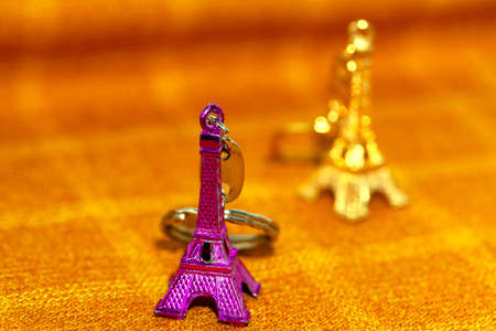 Miniature Eiffel Tower . Souvenir from Paris . Eiffel Tower statues Excellent Giftの写真素材