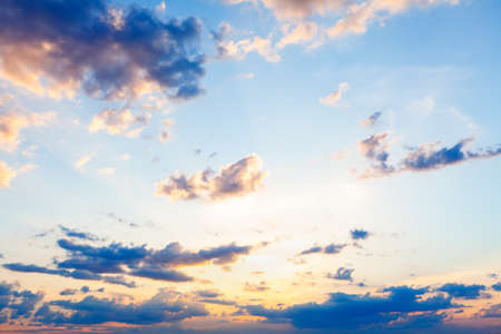 Morning heaven with sunlight . Sky with dawnの写真素材