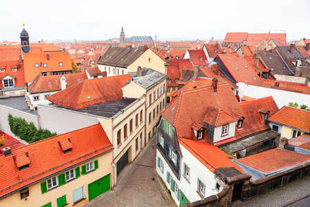 Bamberg old town view from above . Aeria view of Bamberg town in Bavaria Germanyの写真素材