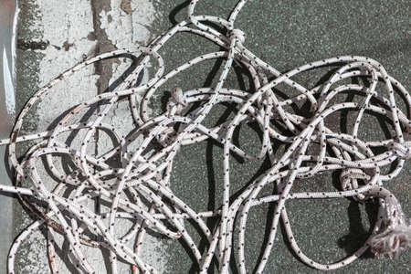 Strong Pulling Rope for industrial Climbing , roof reparationの写真素材