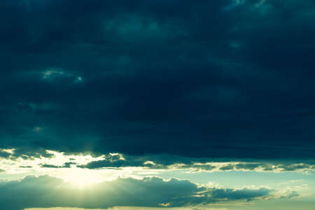 Fairy dark clouds sun rays . Fairy heaven