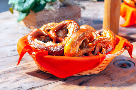 Sugar pretzel , sweet traditional snack