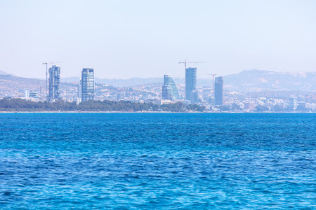 Limassol city Cyprus and Mediterranean Seaの写真素材