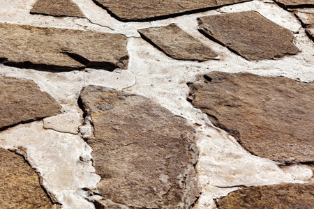 Close up of a stone wall texture. Background and texture for design.の写真素材