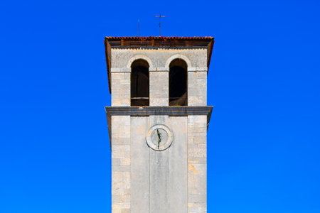 Bell tower of the Church of St. Francis of Assisi in Zadar, Croatiaの写真素材