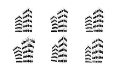Building logo. Cityscape logo design. Modern unusual cityscape emblem design template.のイラスト素材