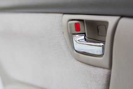 Selective focus handle car door and with a very shallow depth of field.の写真素材