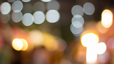 Abstract image of bokeh lights in the city.の写真素材