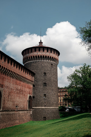 Journey to Italy. Architecture of Milan. Streets of Milanの写真素材