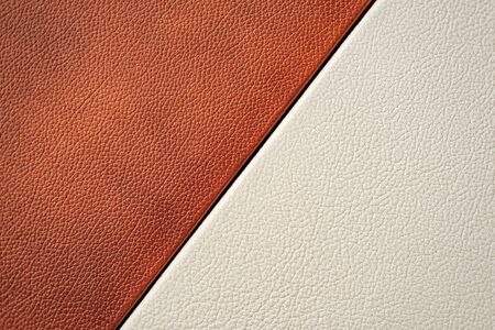 White and brown leather texture. close-up. design.の写真素材