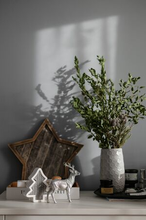 A fragment of the interior in the Scandinavian style. beautiful daylightの写真素材
