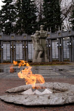 Zelenodolsk, Russia, October 2019: monument of the eternal flame. Zelenodolsk. Russia. May 9. Victory Day. Day of Remembranceのeditorial素材