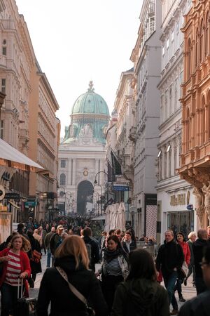 October 19, 2018.old streets of Vienna. Austria. old streets of Vienna. city landscapeのeditorial素材
