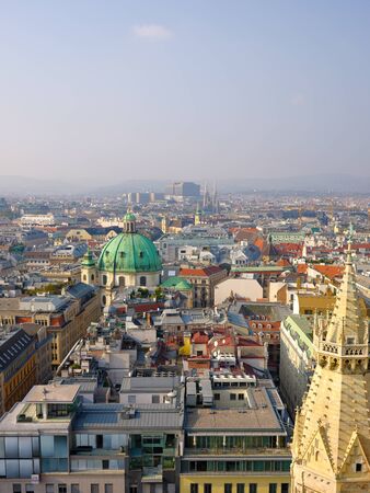 October 19, 2018. View of the city of Vienna from the observation deck. city center, panoramic view from high. Austriaのeditorial素材