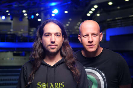 Kazan, Russia - June 28, 2019: performance of the Iranian group Infected Mushroom at the Pyramid...