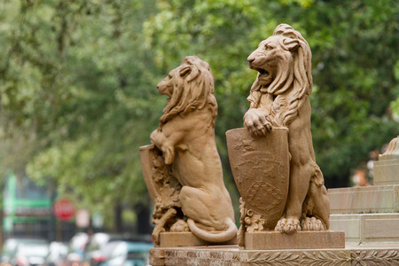 James Edward montument in Savannah Georgiaの写真素材