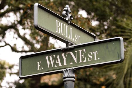 Historic district in Savannah Georgiaの写真素材