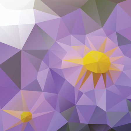 Modern design with triangles. Abstract floral polygonal vector illustration.のイラスト素材