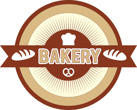 Bakery Retro Label. Vector design.のイラスト素材