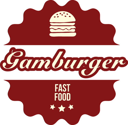 Vector illustration. Burgers grunge rubber stamp on whiteのイラスト素材