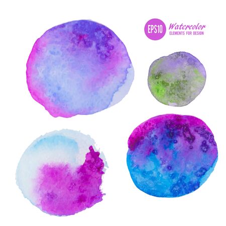 Abstract watercolor art hand paint isolated on white background.のイラスト素材
