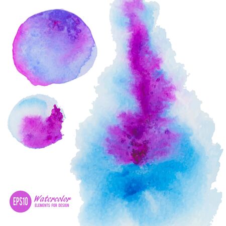 Abstract watercolor art hand paint isolated on white background.のイラスト素材