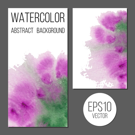 Design brochure or business card with watercolor stainsのイラスト素材