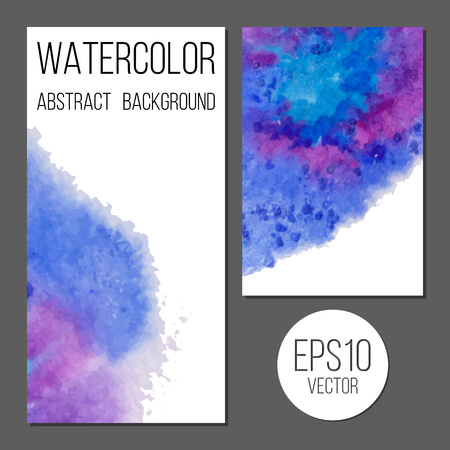 Design brochure or business card with watercolor stainsのイラスト素材