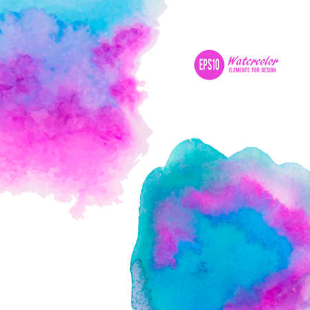 Abstract watercolor art hand paint isolated on white background.のイラスト素材