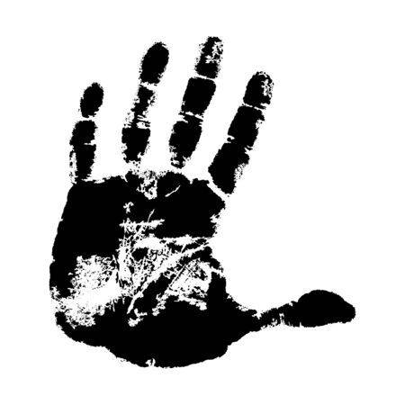 Hand print on white background. のイラスト素材