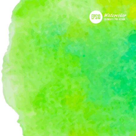 Watercolor paint stain painted with brush on paperのイラスト素材