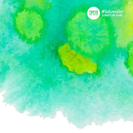 Watercolor paint stain painted with brush on paperのイラスト素材
