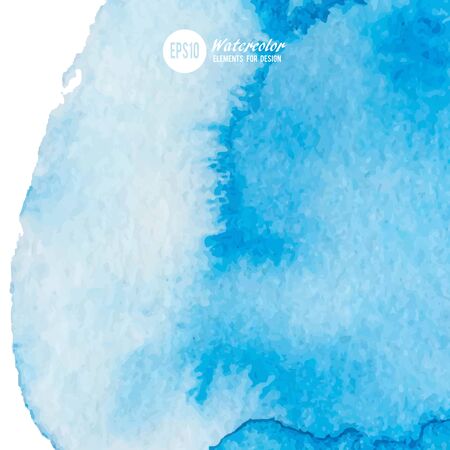 Watercolor paint stain painted with brush on paperのイラスト素材