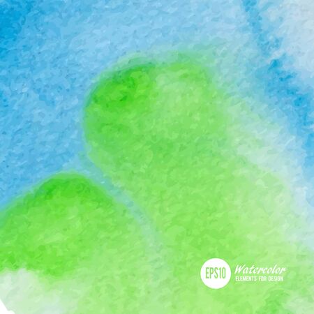 Watercolor paint stain painted with brush on paperのイラスト素材