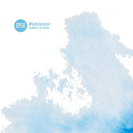 Watercolor paint stain painted with brush on paperのイラスト素材