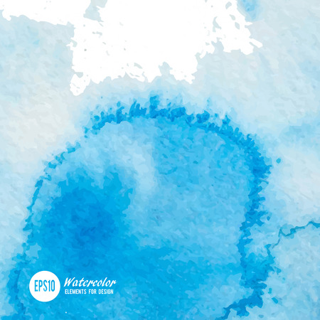 Watercolor paint stain painted with brush on paperのイラスト素材