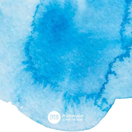 Watercolor paint stain painted with brush on paperのイラスト素材
