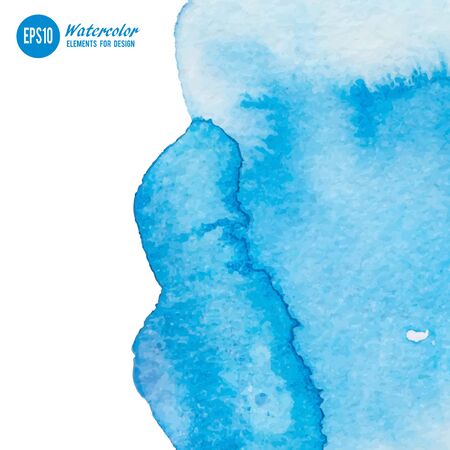 Watercolor paint stain painted with brush on paperのイラスト素材