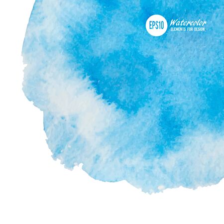 Watercolor paint stain painted with brush on paperのイラスト素材