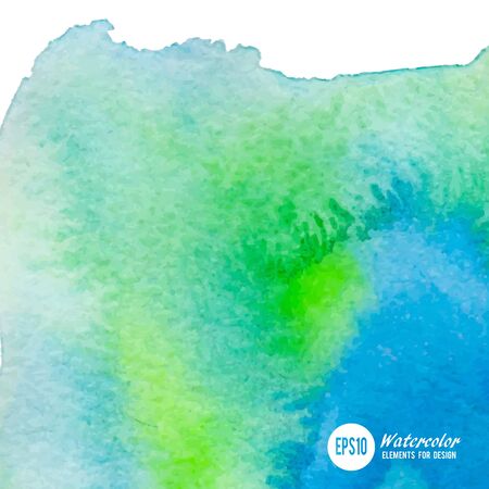Watercolor paint stain painted with brush on paperのイラスト素材