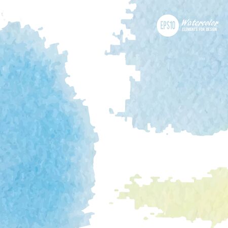 Watercolor paint stain painted with brush on paperのイラスト素材