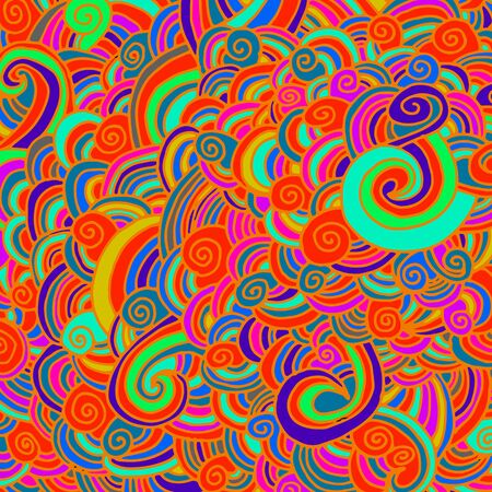 Abstract hand-drawn waves texture, wavy background.のイラスト素材
