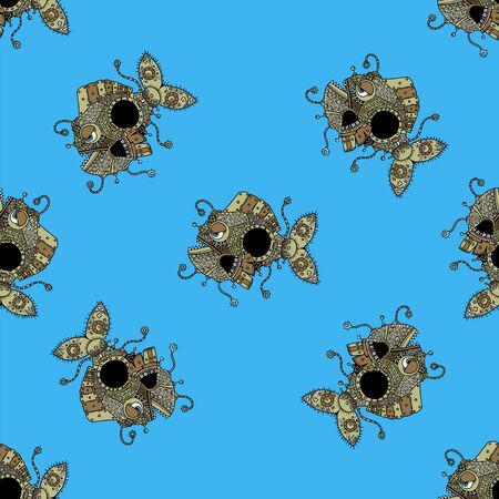 Seamless texture with fishes. のイラスト素材