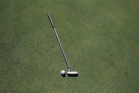 Putter and Ballの写真素材