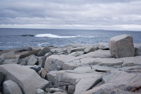 Rocks at Peggy's Coveの写真素材