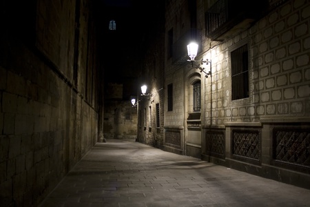 Street in Barcelonaの写真素材
