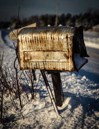 Steel Mailboxの写真素材