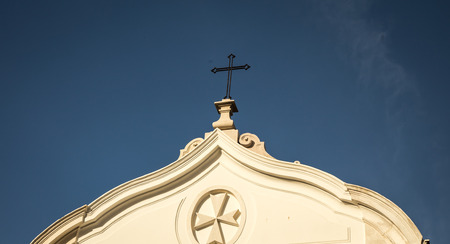 cross on a churchの写真素材