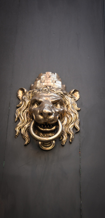lion doorknockerの写真素材