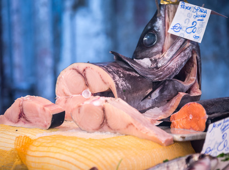 raw swordfishの写真素材